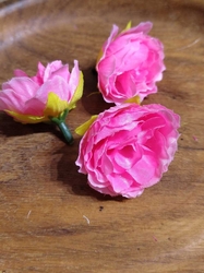 Umělý květ čajová růže Ø40 mm růžová tmavší