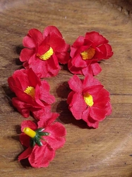 Umělý květ Ø35 mm 5 ks červená