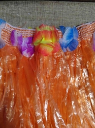 Havajská sukně s květy oranžová