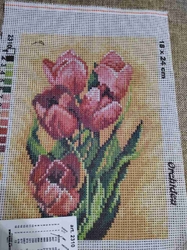 Obrázek na vyšívání 18x24 cm tulipány