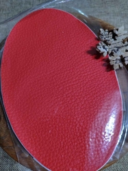 Nažehlovací záplaty z eko kůže 12x18 cm červená