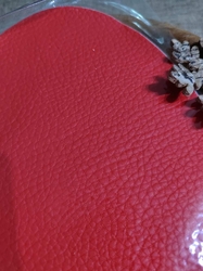 Nažehlovací záplaty z eko kůže 12x18 cm červená