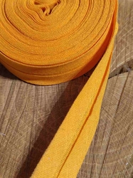 Šikmý proužek bavlněný šíře 20 mm zažehlený oranžová