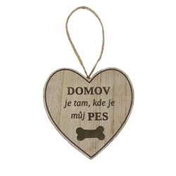 Dekorační cedulka srdce D8202