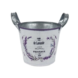 Květináč plechový motiv levandule K4595/1