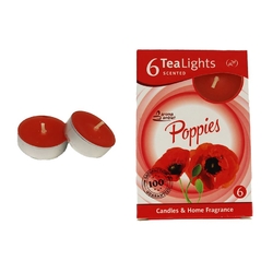 Svíčka čajová POPPIES 6ks MSC-TL1019