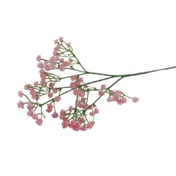 Umělá květina Gypsophila nevěstin závoj -  růžová - dekorativní větev X4917-07
