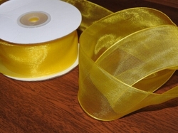Monofilová stuha šíře 40 mm žlutá
