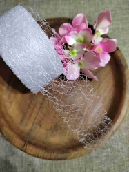 Stuha šíře 40 mm pavučinka bílá