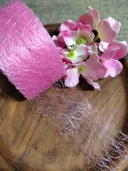 Stuha šíře 40 mm pavučinka růžová