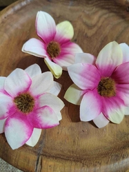 Umělý květ Ø60 mm krémovo růžová
