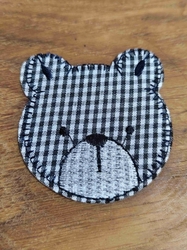 Nažehlovačka medvěd 5,5x6 cm černá