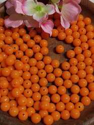 Plastové korálky Color Ø10 mm 20 ks oranžové