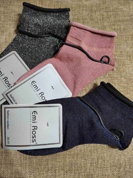 Dámské ponožky kotníkové s lurexem 3 barvy