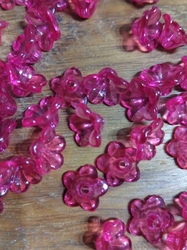 Plastové korálky zvoneček / sukýnka 12 mm 100 ks růžový oleandr