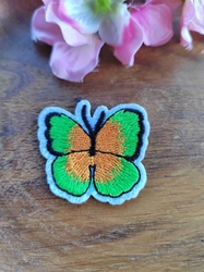 Nažehlovačka motýlek zeleno oranžový