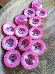 Knoflík růžový tmavší 14 mm