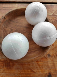 Koule Ø 6,5 cm polystyren bílá
