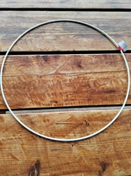 Kovový kruh na lapač snů / k dekorování Ø40 cm bílá