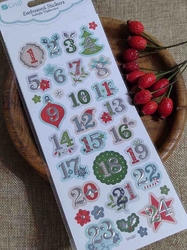 Samolepicí dekorace čísla na adventní kalendář