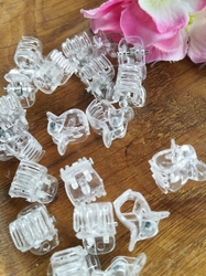 Skřipec do vlasů malý 10x13 mm 10 ks barva transparent 