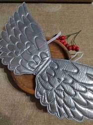 Karnevalový kostým - andělská křídla stříbrná