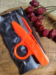 Nůžky cvakačky délka 12 cm s plastovou rukojetí oranžová