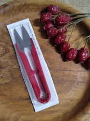 Nůžky cvakačky délka 10,5 cm s plastovou rukojetí červená