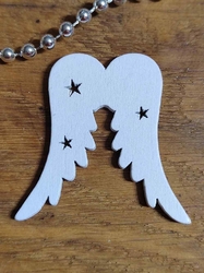 Dřevěná andělská křídla bílá větší