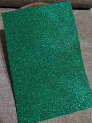 Samolepící pěnová guma Moosgummi s glitry 20x30 cm zelená