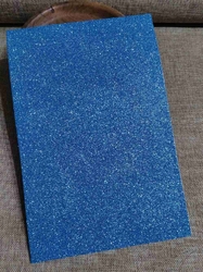 Pěnová guma Moosgummi s glitry 20x30 cm modrá světlá