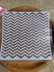 Plastová šablona 13x13 cm chevron