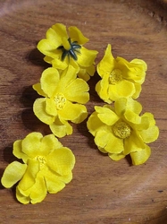 Umělý květ Ø35 mm 5 ks žlutá
