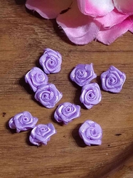 Saténová růže Ø10 mm fialková