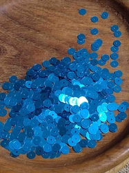 Flitry hladké Ø6 mm 10 g modrá lesk