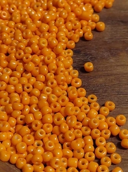Rokajl 6/0 - 4 mm 20 g neprůhledný barva oranžová