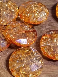 Plastové korálky placka 20 mm 5 ks oranžová