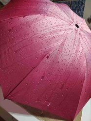 Dámský skládací deštník kapky barva růžová