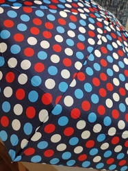 Dámský mini skládací deštník modrý s puntíky
