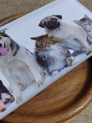 Dámská peněženka psi a kočky 10x19 cm