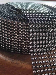 Diamantový pás / borta šíře 58 mm černá  crystal