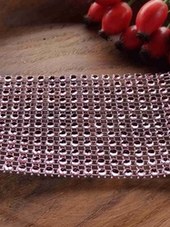 Diamantový pás / borta šíře 58 mm růžová světlá