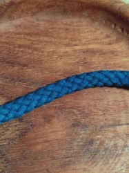  Bavlněná šňůra Ø9 mm splétaná modrá temná