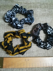 Gumička scrunchie do vlasů sada 3 ks vzor č.1