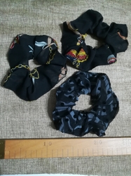 Gumička scrunchie do vlasů sada 3 ks vzor č.4