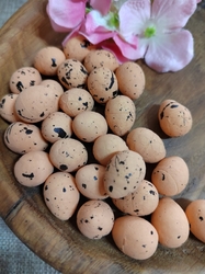 Dekorační křepelčí vajíčka 5 ks k aranžování hnědá