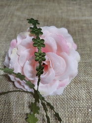 Saténový prýmek šíře 12 mm květ zelený