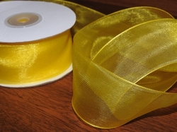 Monofilová stuha šíře 40 mm žlutá