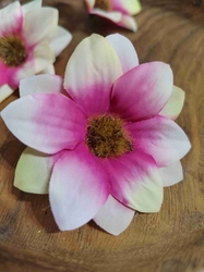 Umělý květ Ø60 mm krémovo růžová