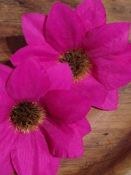 Umělý květ Ø60 mm růžová tmavá